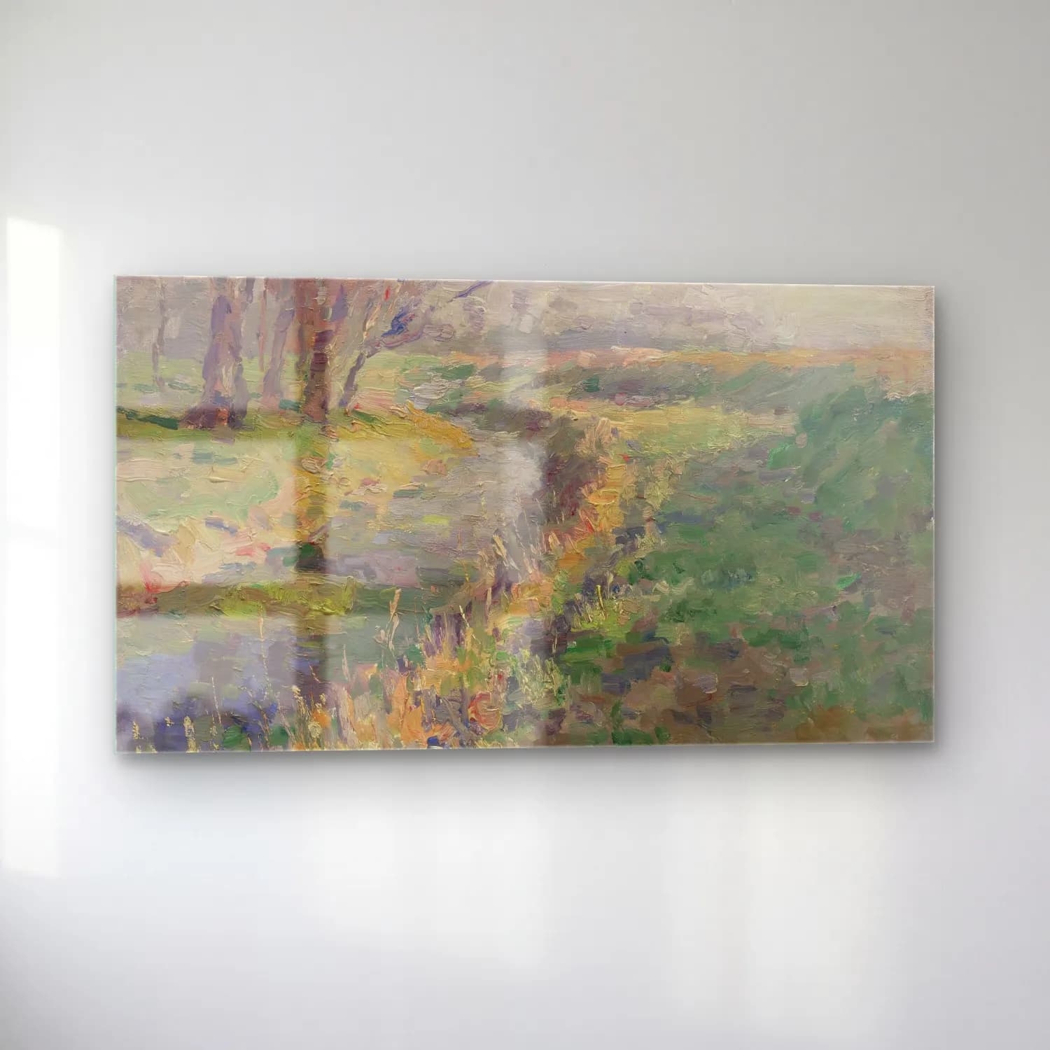 Gustave Loiseau – Paysage ruisseau dans la campagne cam tablo — sol açıdan görünüm