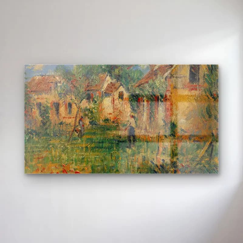 Gustave Loiseau – Petite Ferme Aux Environs De Caen cam tablo — Gustave Loiseau – Petite Ferme Aux Environs De Caen — empresyonist kır evi