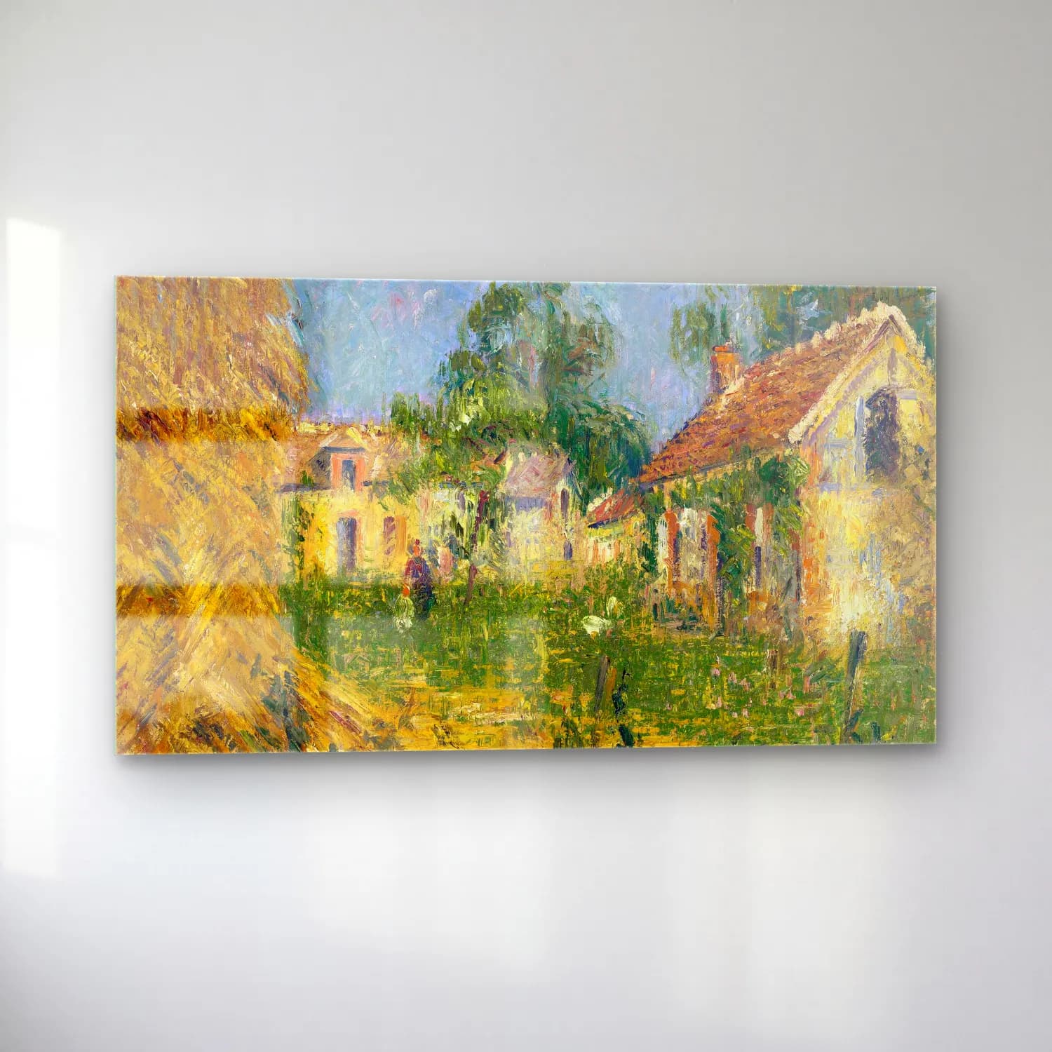 Gustave Loiseau – Petite ferme dans le Calvados cam tablo — sol açıdan görünüm