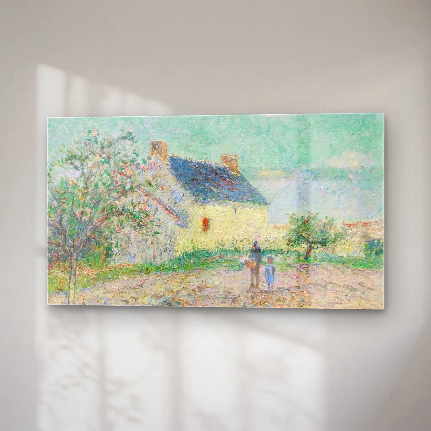 Gustave Loiseau – Pommiers En Fleur (circa 1907) cam tablo — sağ açıdan görünüm