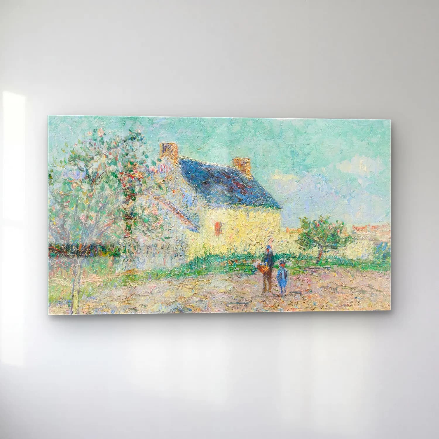 Gustave Loiseau – Pommiers En Fleur (circa 1907) cam tablo — sol açıdan görünüm