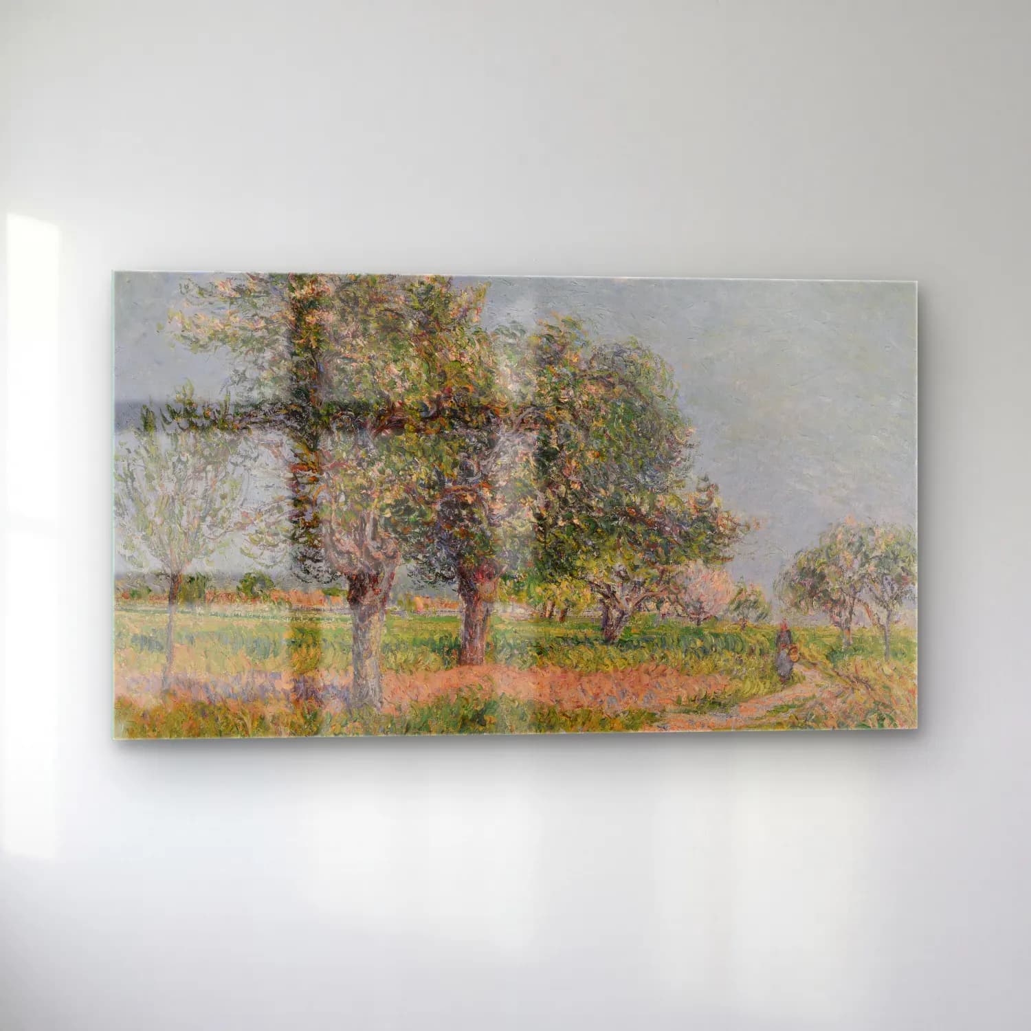 Gustave Loiseau – Pommiers en fleurs en Normandie cam tablo — sol açıdan görünüm