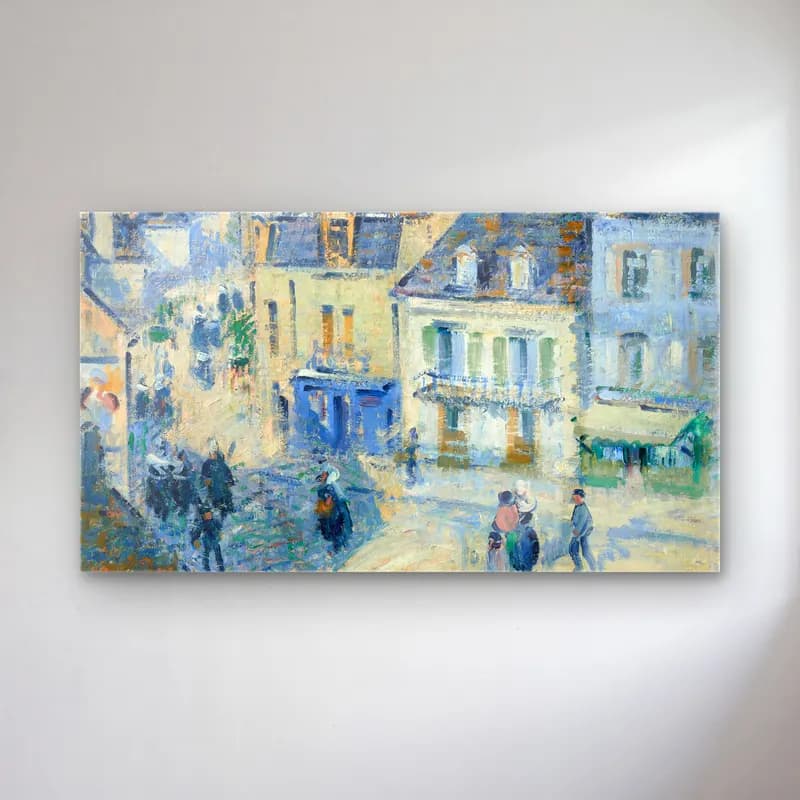 Gustave Loiseau – Pont-Aven cam tablo — Gustave Loiseau – Pont-Aven — empresyonist köy sokağı