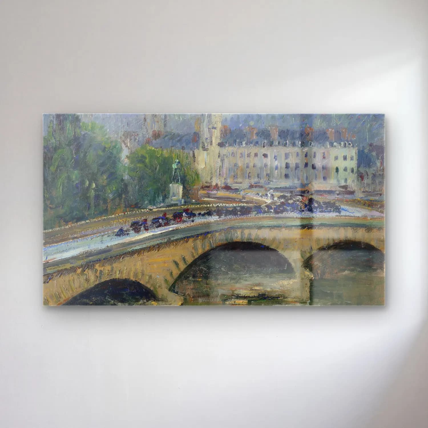 Gustave Loiseau – Rouen le pont Corneille (circa 1927) cam tablo — Gustave Loiseau – Rouen le pont Corneille (circa 1927) — empresyonist paris ve eyfel kulesi