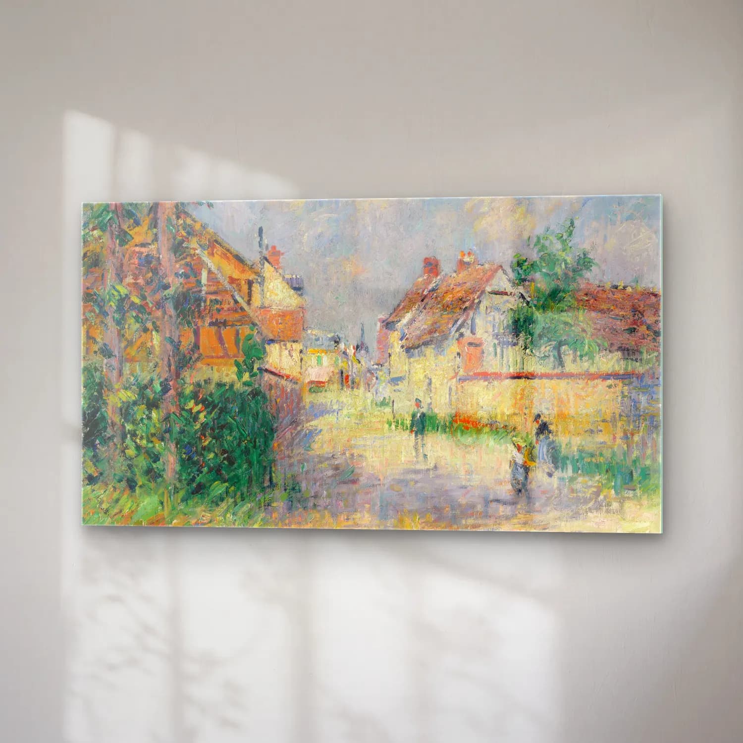 Gustave Loiseau – Rue À Saint-Cyr-Du-Vaudreuil cam tablo — sağ açıdan görünüm
