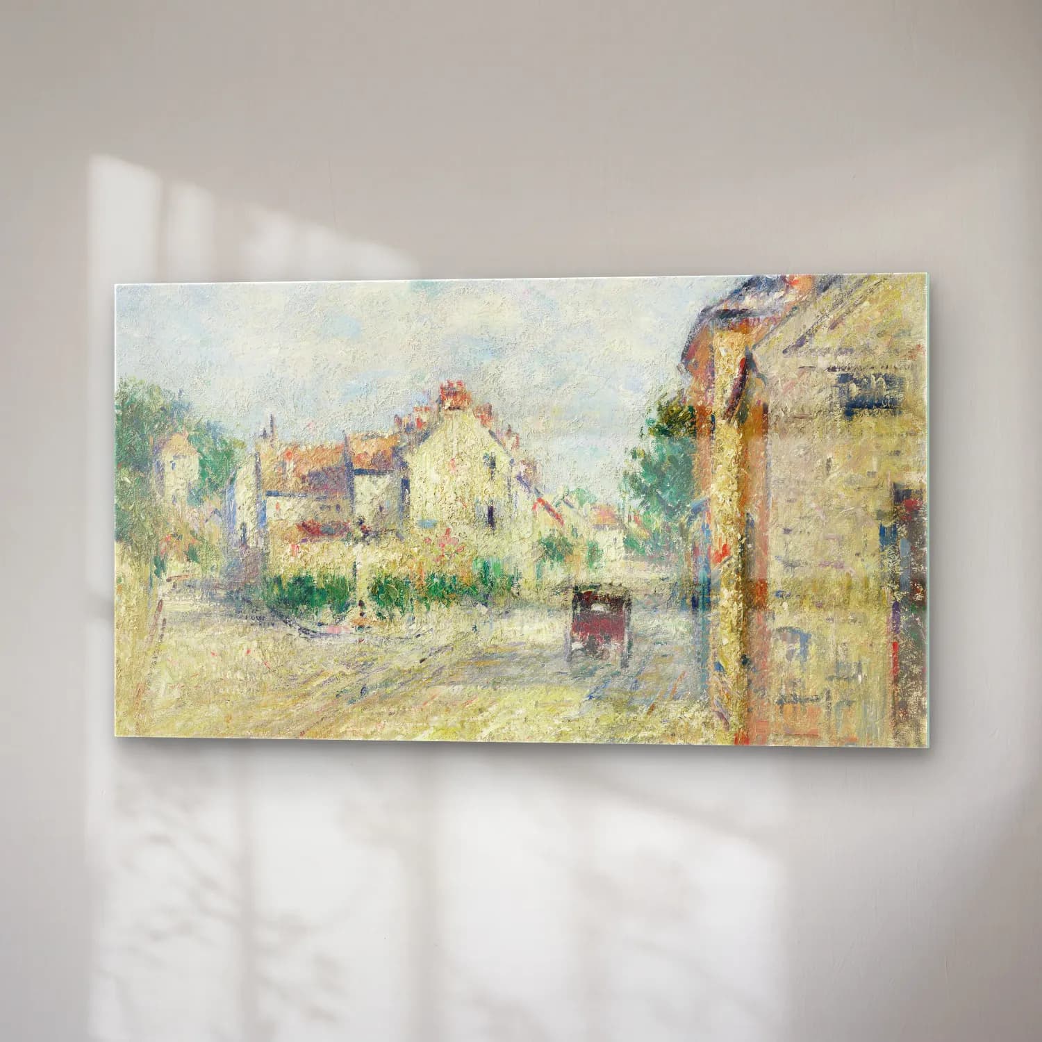 Gustave Loiseau – Rue de village en Normandie cam tablo — sağ açıdan görünüm