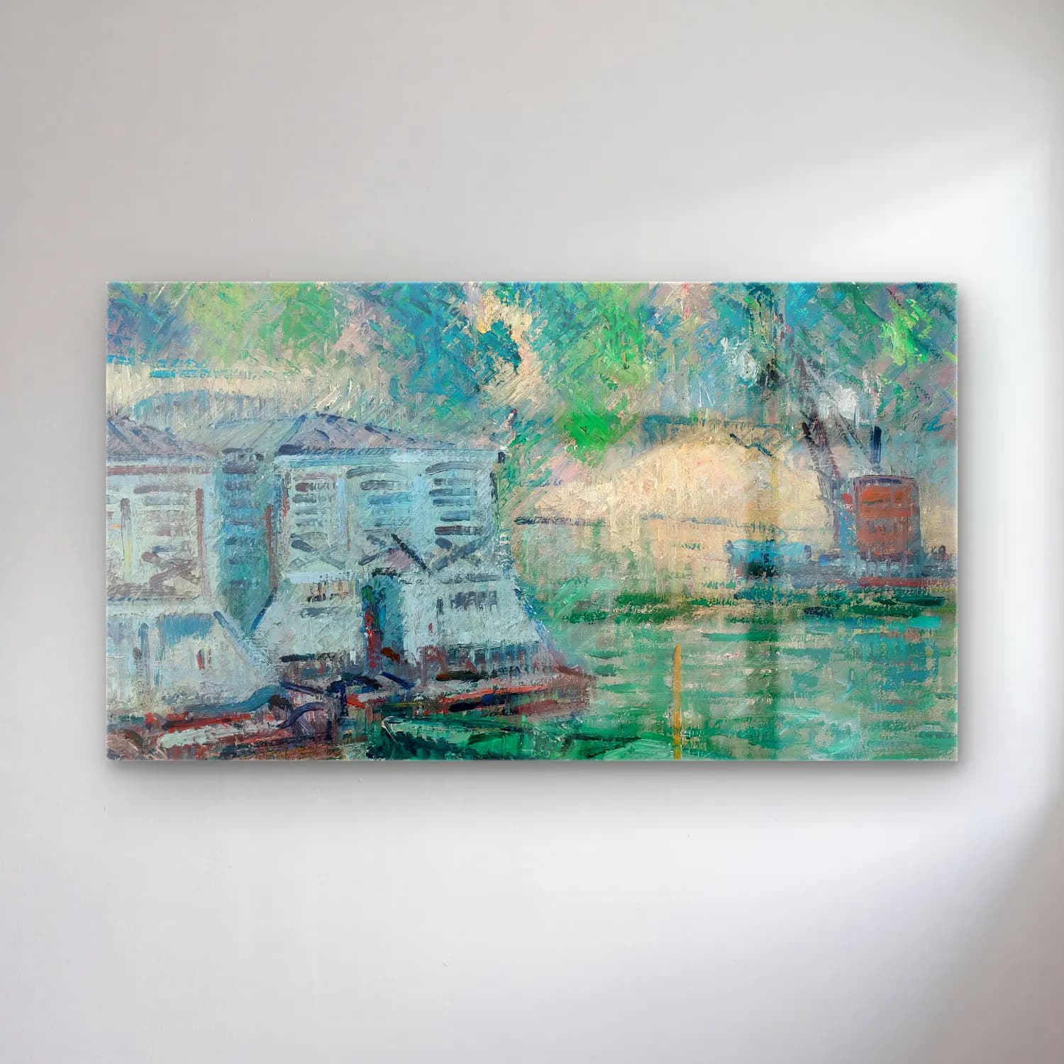 Gustave Loiseau – Saint-Gervais, Paris cam tablo — Gustave Loiseau – Saint-Gervais, Paris — empresyonist liman ve tekneler
