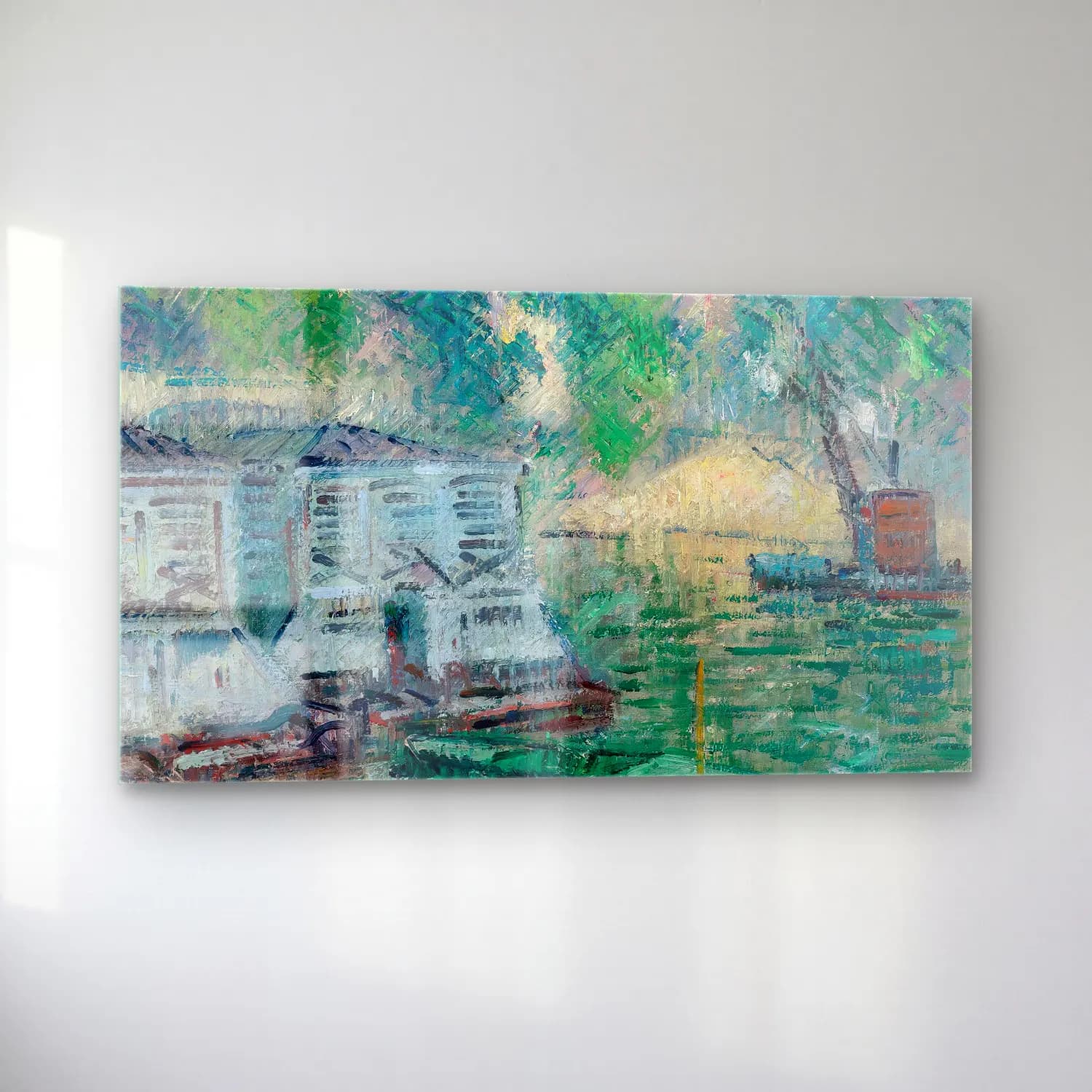Gustave Loiseau – Saint-Gervais, Paris cam tablo — sol açıdan görünüm