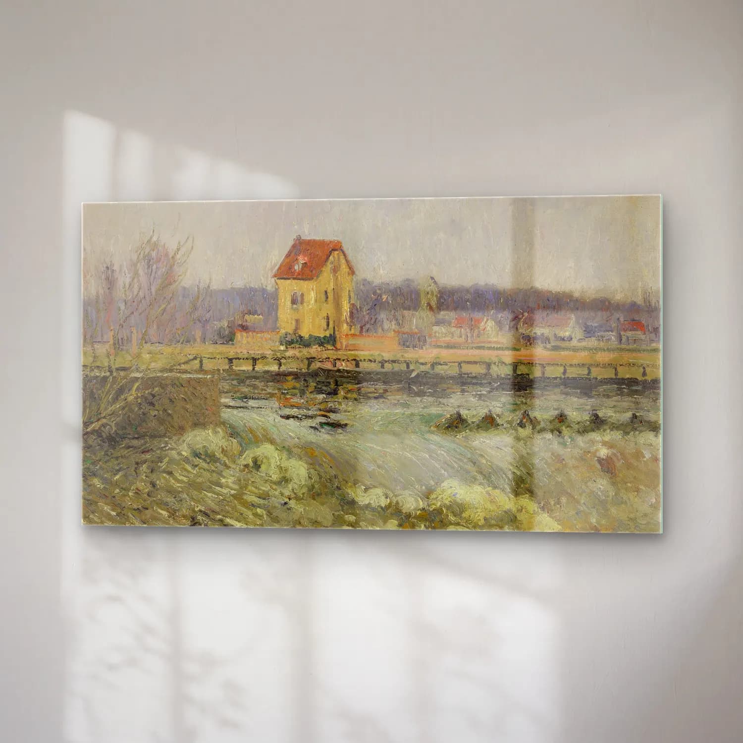Gustave Loiseau – Vue de Triel sous la neige cam tablo — sağ açıdan görünüm