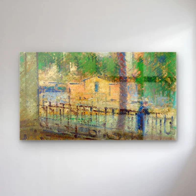 Gustave Loiseau – Vue prise de ma fenêtre, quai d’Anjou cam tablo — Gustave Loiseau – Vue prise de ma fenêtre, quai d’Anjou — empresyonist venedik kanalları