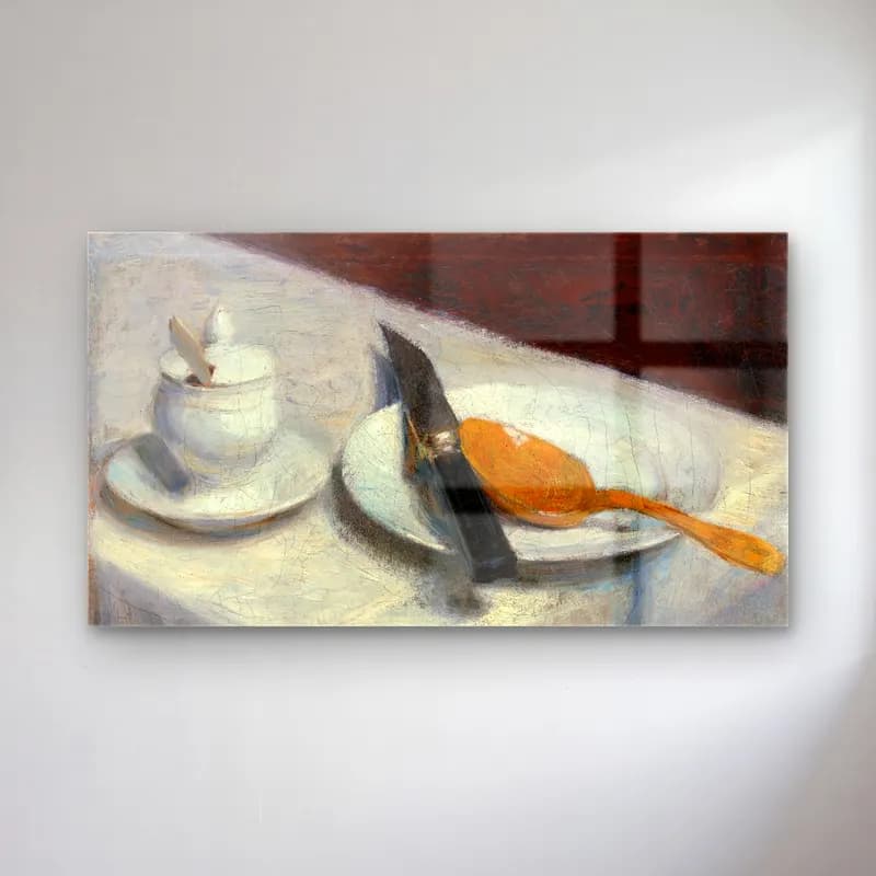 Henri Fantin-Latour – Still Life with Mustard Pot cam tablo — Henri Fantin-Latour – Still Life with Mustard Pot — yağlı boya meyveli natürmort