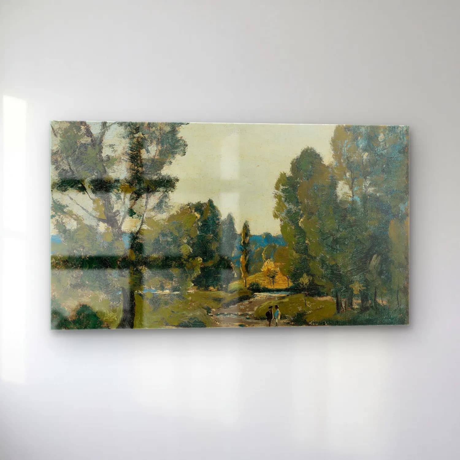 Henri-Joseph Harpignies – La flaque au bois cam tablo — sol açıdan görünüm