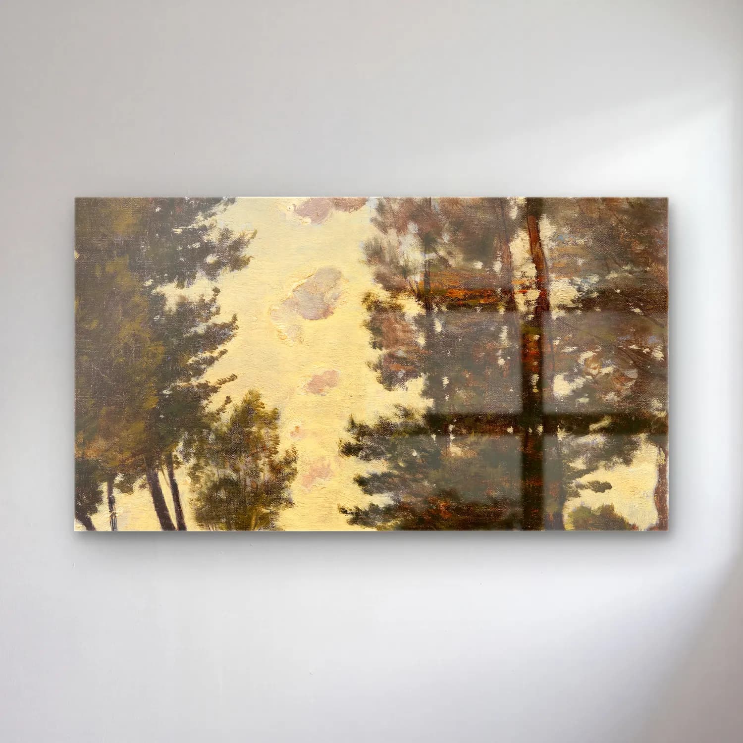 Henri-Joseph Harpignies – Paysage au ruisseau cam tablo — Henri-Joseph Harpignies – Paysage au ruisseau — empresyonist orman