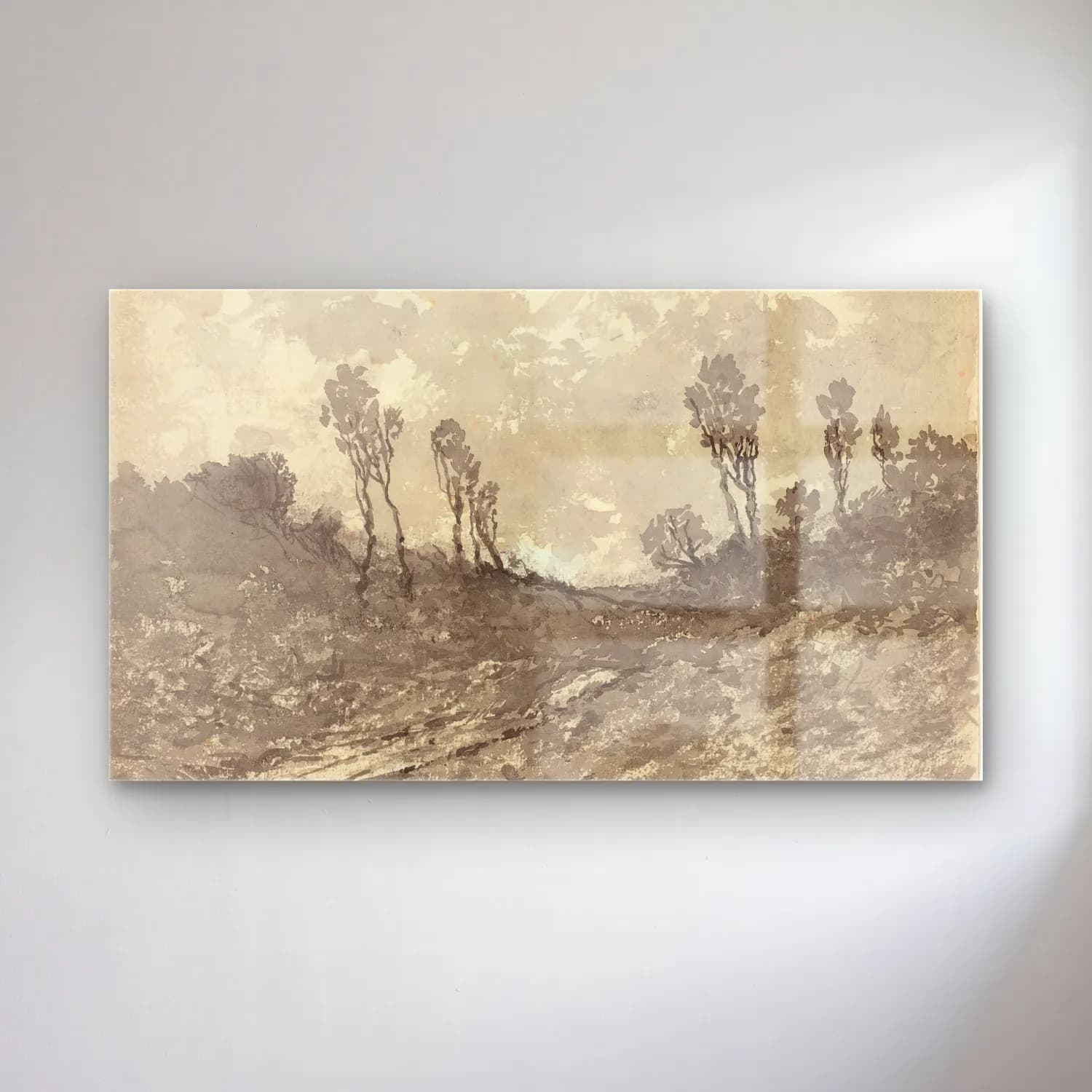 Henri-Joseph Harpignies – Road at Hérisson cam tablo — Henri-Joseph Harpignies – Road at Hérisson — empresyonist soyut manzara