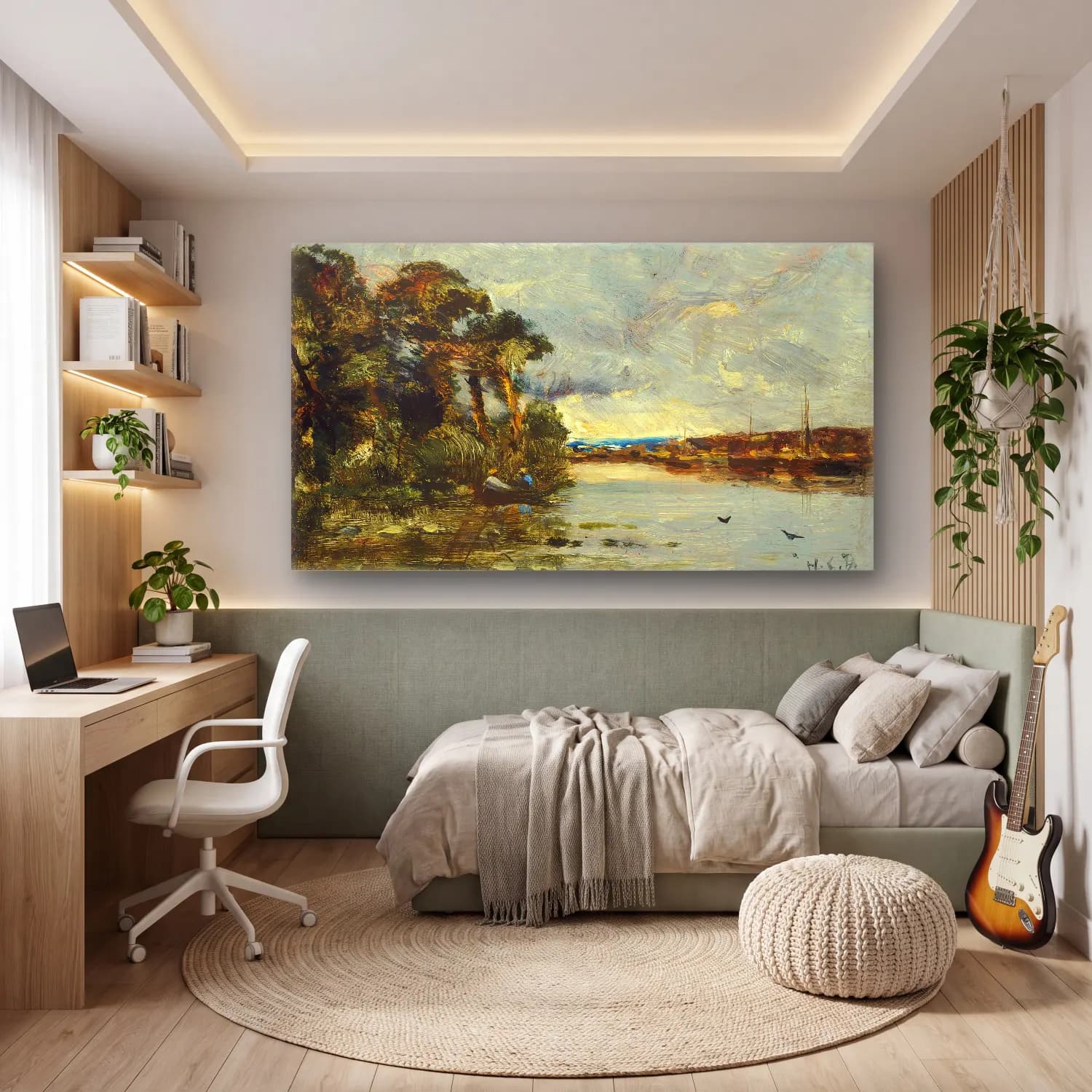 Hippolyte Camille Delpy – Canal De Pantin cam tablo — genç odasında