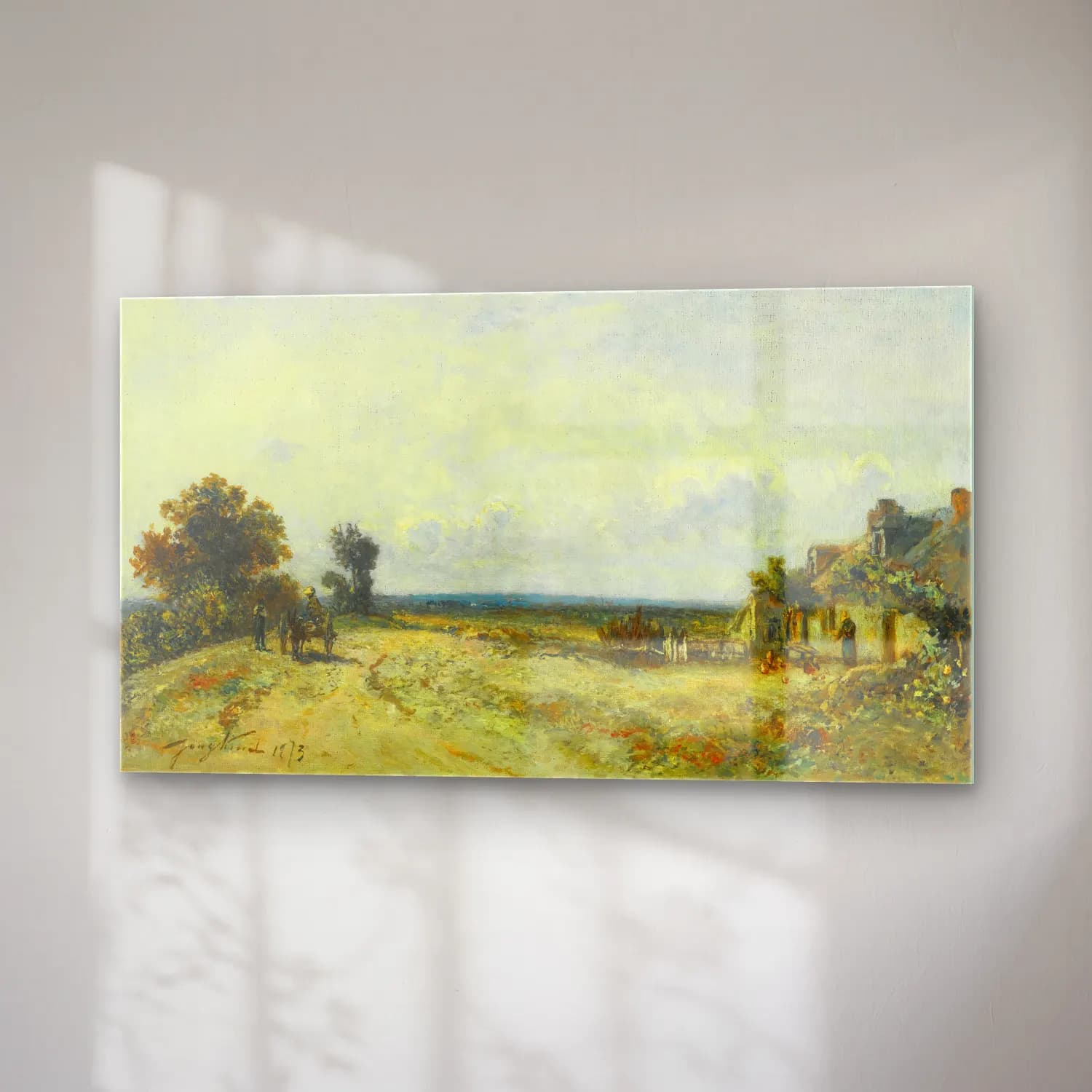 Johan Barthold Jongkind – La Campagne Nivernaise cam tablo — sağ açıdan görünüm