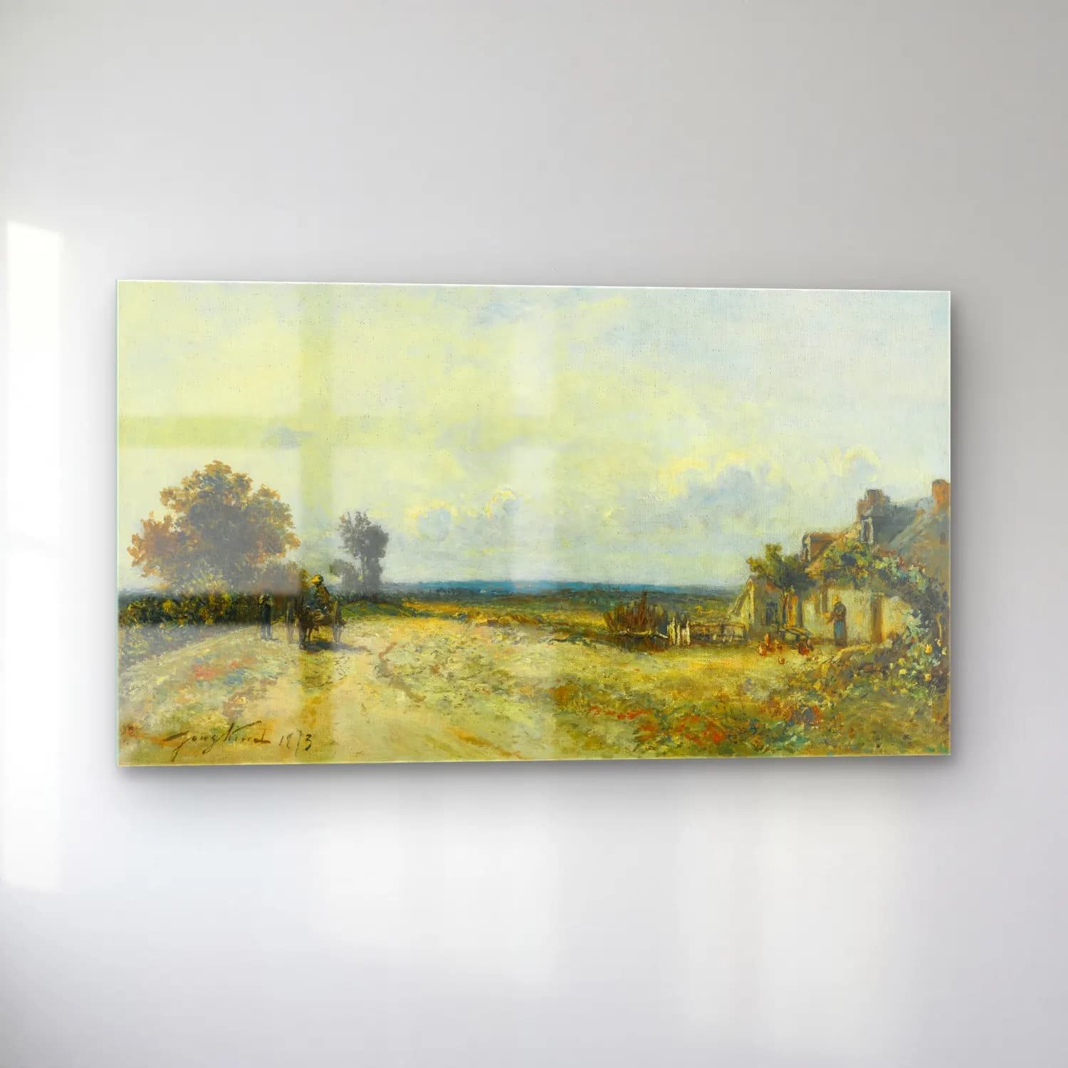 Johan Barthold Jongkind – La Campagne Nivernaise cam tablo — sol açıdan görünüm