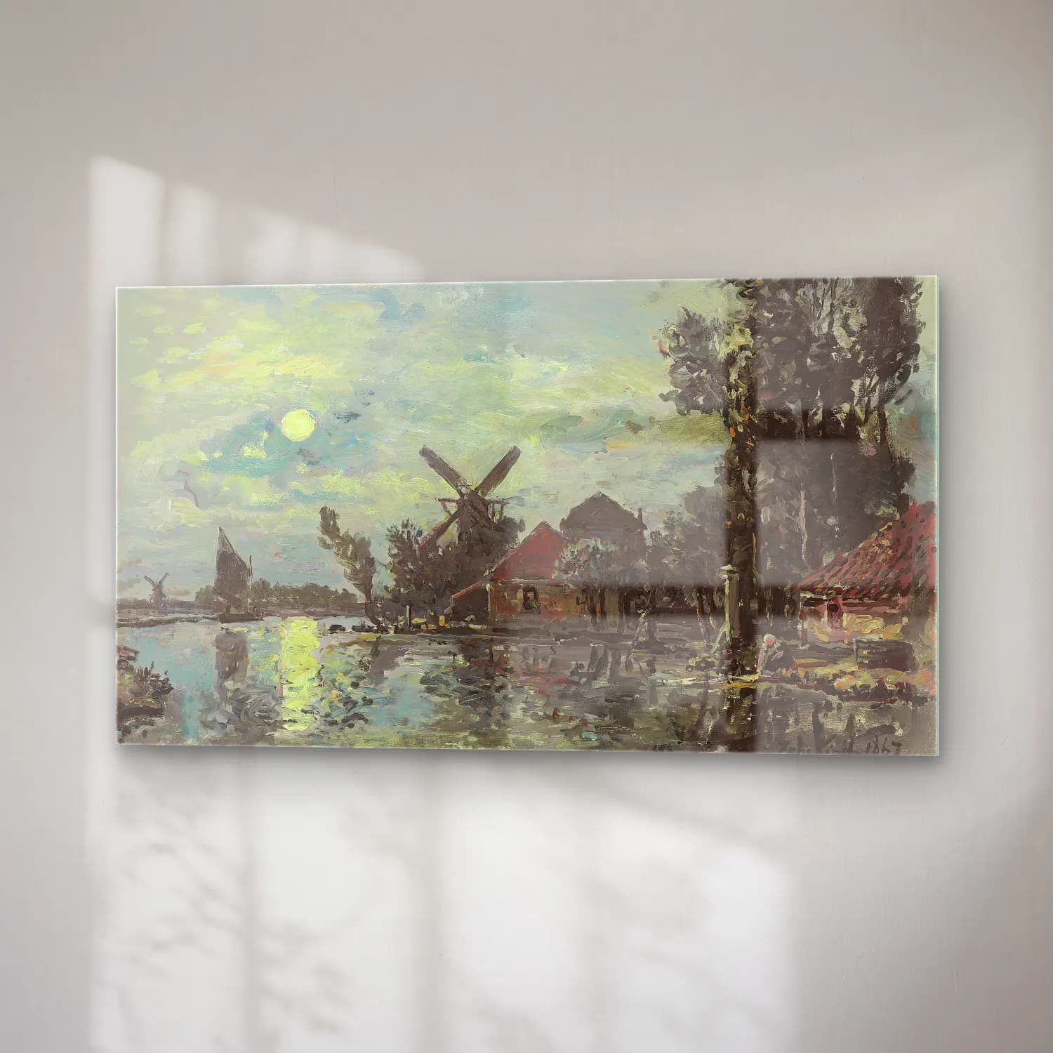 Johan Barthold Jongkind – Le Chateau De Virieu-Sur-Bourbre, Isere cam tablo — sağ açıdan görünüm