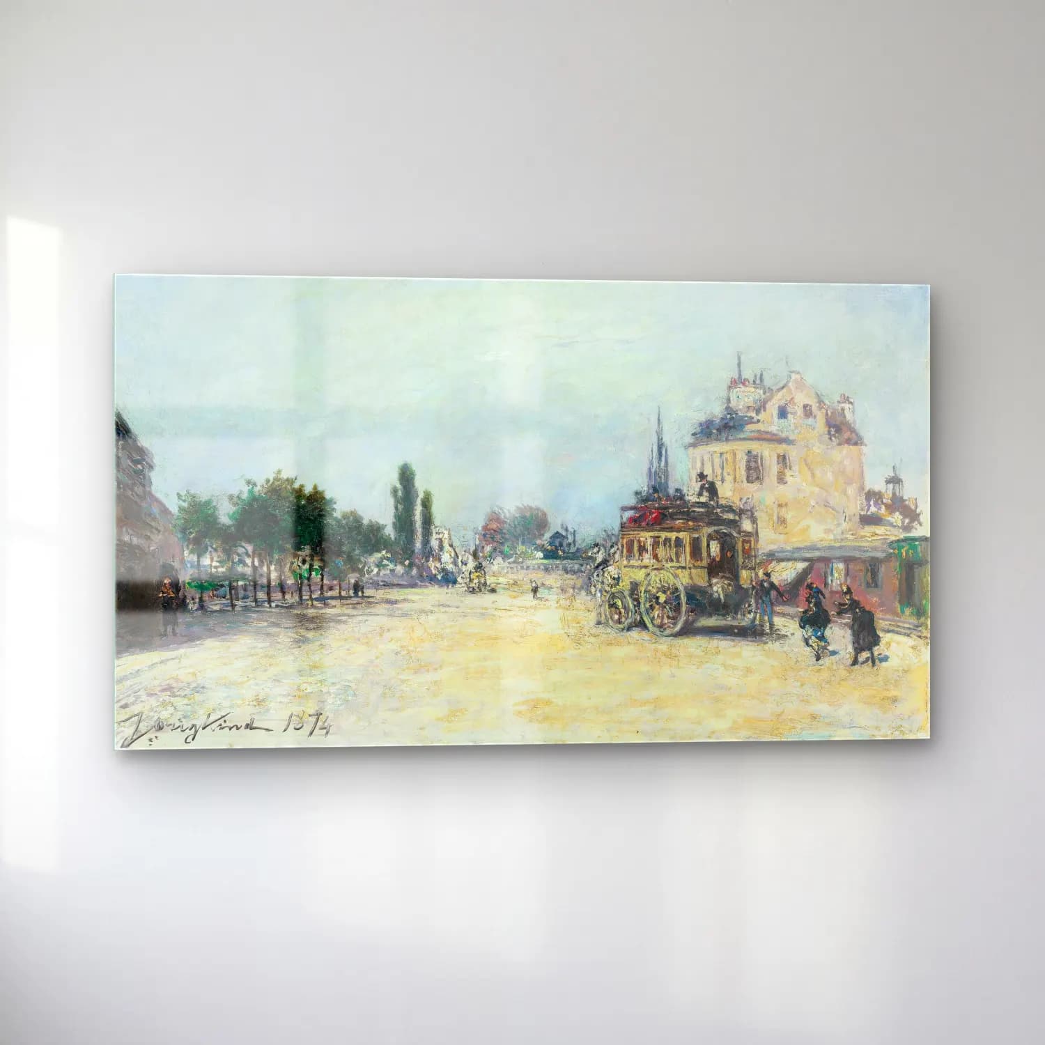 Johan Barthold Jongkind – L’ Omnibus De La Glacière À La Barrière Rochechouart cam tablo — sol açıdan görünüm
