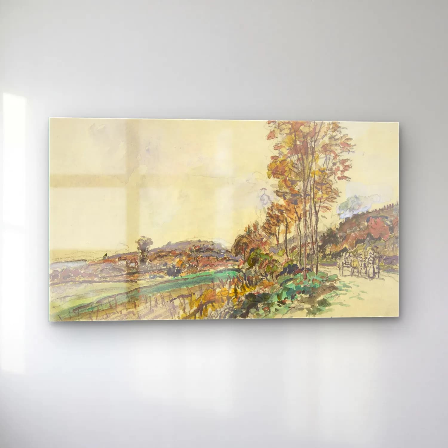 Johan Barthold Jongkind – Road near La Côte-Saint-André cam tablo — sol açıdan görünüm
