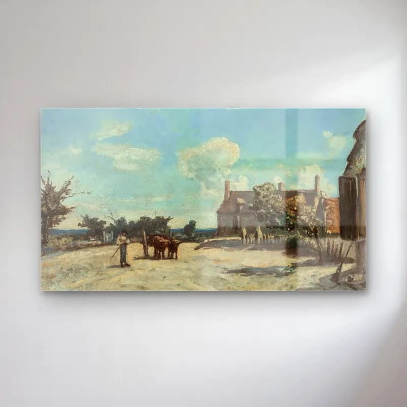 Johan Barthold Jongkind – Saint-Parize-le-Châtel cam tablo — Johan Barthold Jongkind – Saint-Parize-le-Châtel — empresyonist kır evi