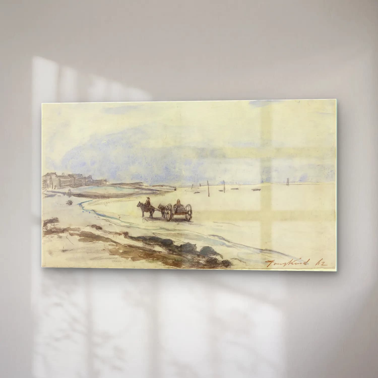 Johan Barthold Jongkind – Scene at Delft (ca. 1868) cam tablo — sağ açıdan görünüm