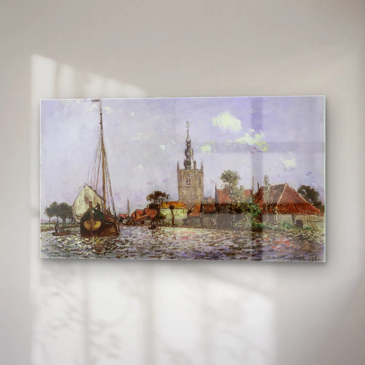 Johan Barthold Jongkind – The Church of Overschie cam tablo — sağ açıdan görünüm