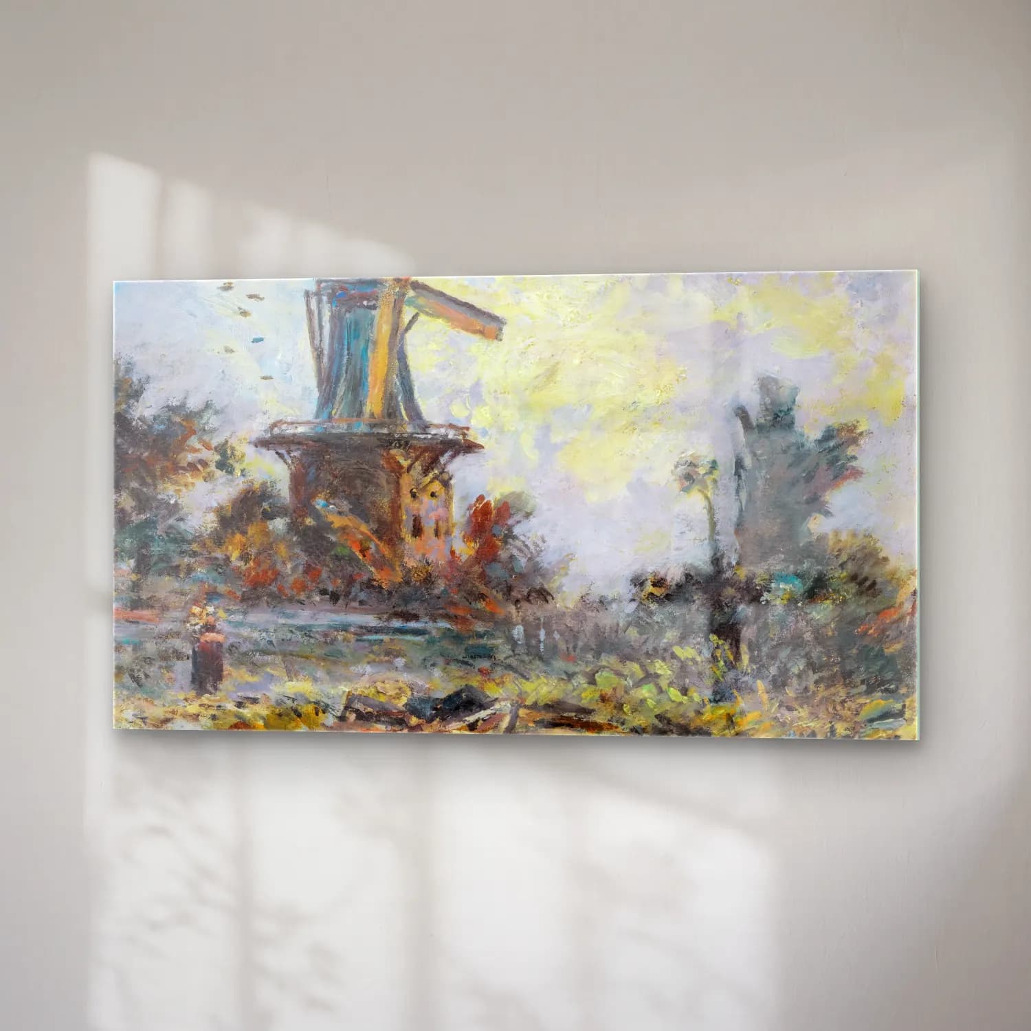 Johan Barthold Jongkind – Windmill In Dordrecht cam tablo — sağ açıdan görünüm