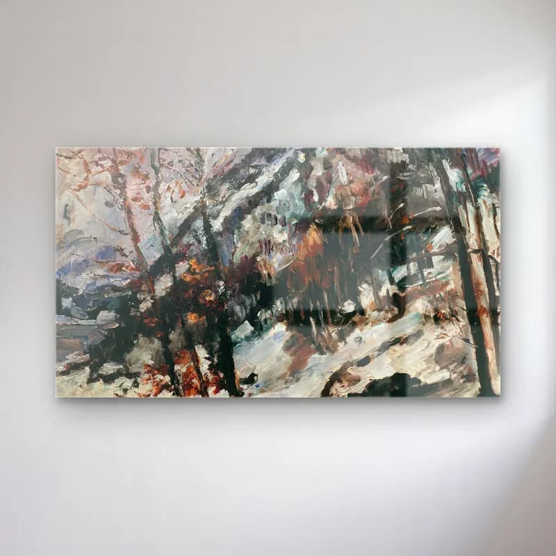 Lovis Corinth – Der Herzogstand Am Walchensee Im Schnee cam tablo — Lovis Corinth – Der Herzogstand Am Walchensee Im Schnee — empresyonist karlı kış manzarası