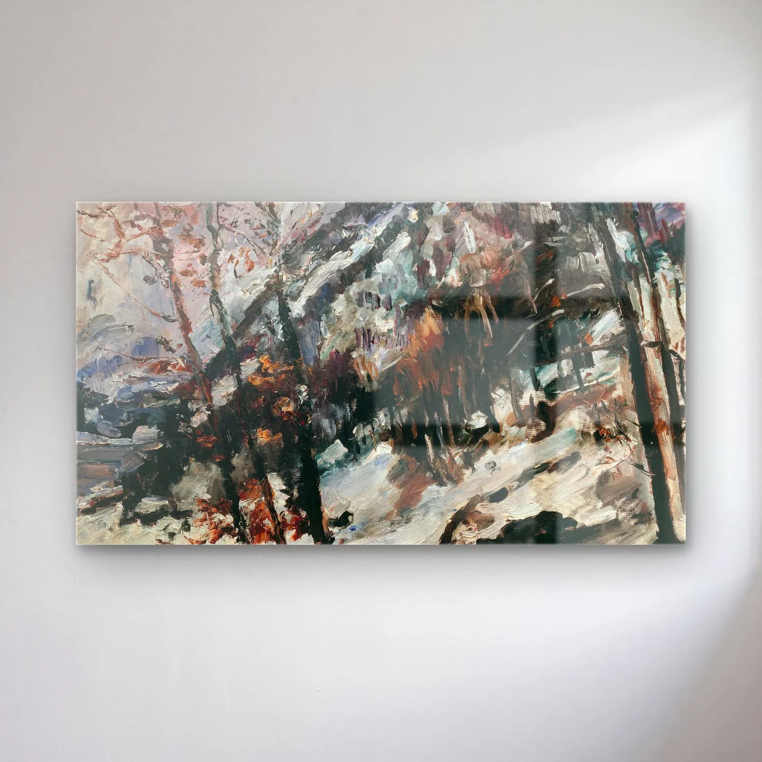 Lovis Corinth – Der Herzogstand Am Walchensee Im Schnee cam tablo — Lovis Corinth – Der Herzogstand Am Walchensee Im Schnee — empresyonist karlı kış manzarası