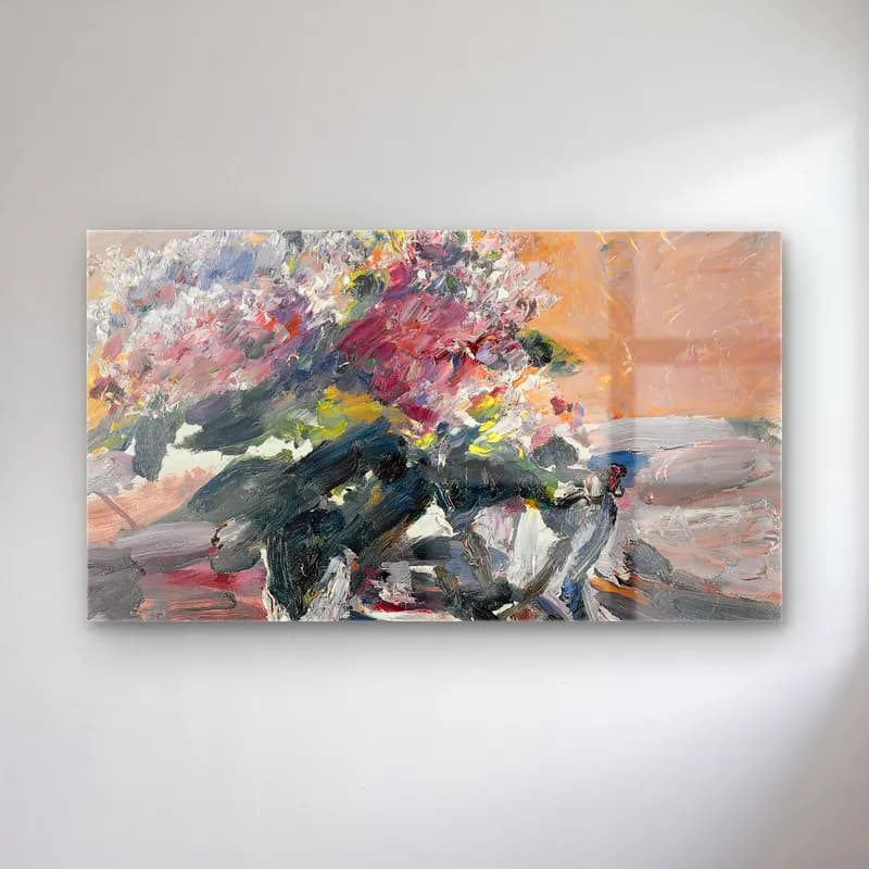 Lovis Corinth – Flieder Im Glaskrug (Lilac In A Glass Jug) cam tablo — Lovis Corinth – Flieder Im Glaskrug (Lilac In A Glass Jug) — empresyonist atlı