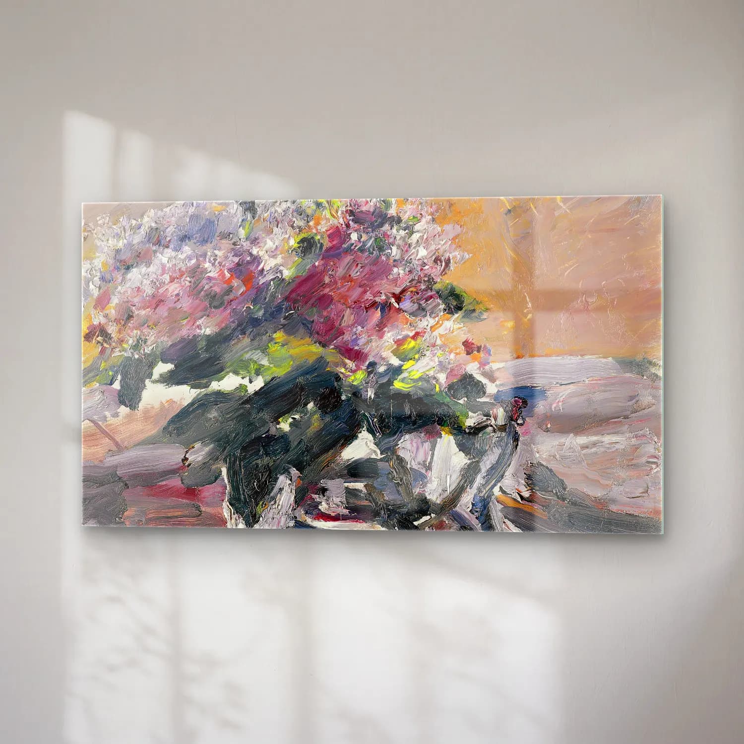 Lovis Corinth – Flieder Im Glaskrug (Lilac In A Glass Jug) cam tablo — sağ açıdan görünüm