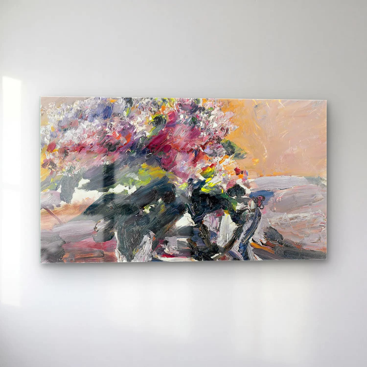 Lovis Corinth – Flieder Im Glaskrug (Lilac In A Glass Jug) cam tablo — sol açıdan görünüm