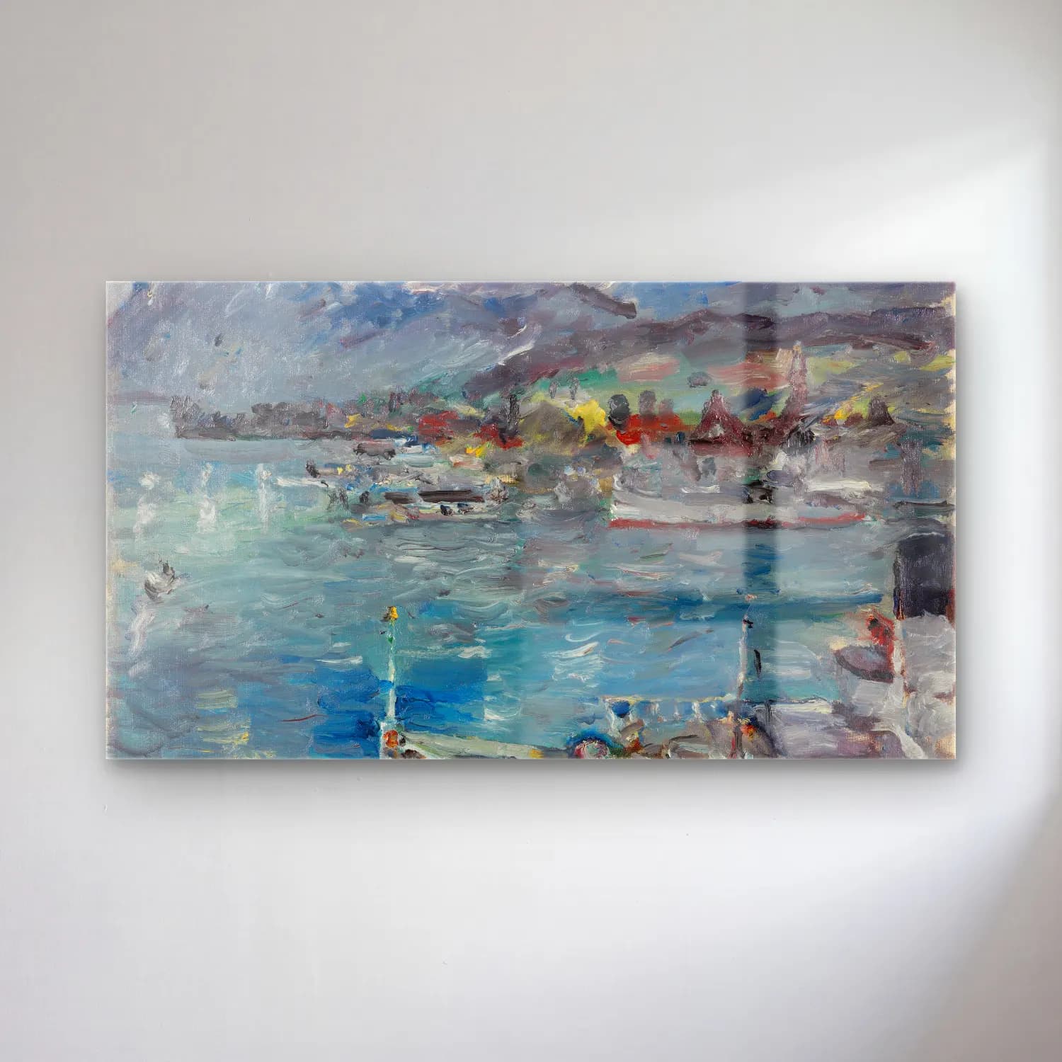Lovis Corinth – Luzerner See am Vormittag cam tablo — Lovis Corinth – Luzerner See am Vormittag — empresyonist liman ve tekneler