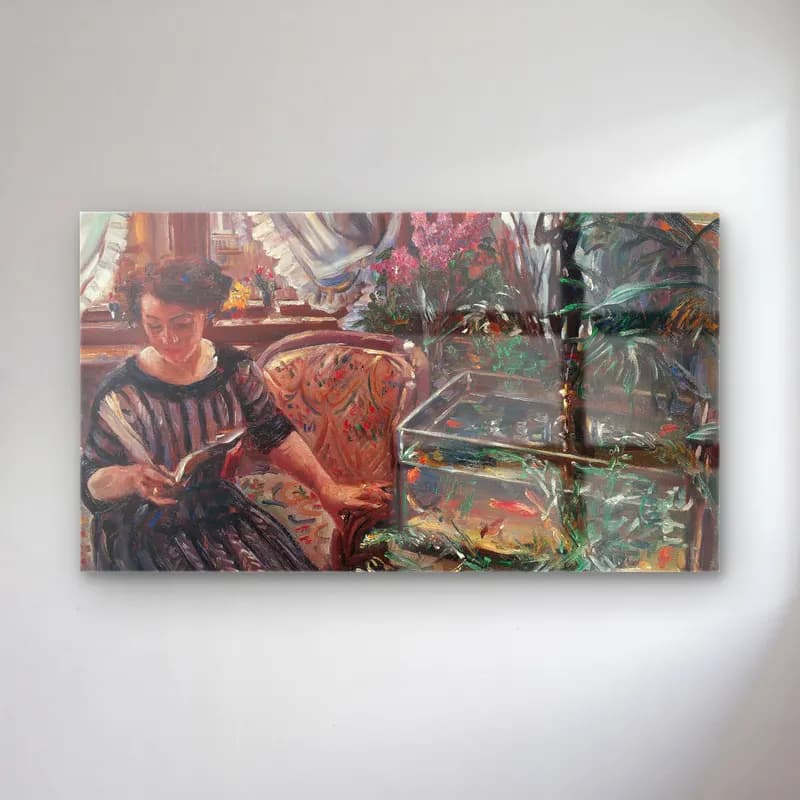 Lovis Corinth – Male Nude cam tablo — Lovis Corinth – Male Nude — empresyonist balık