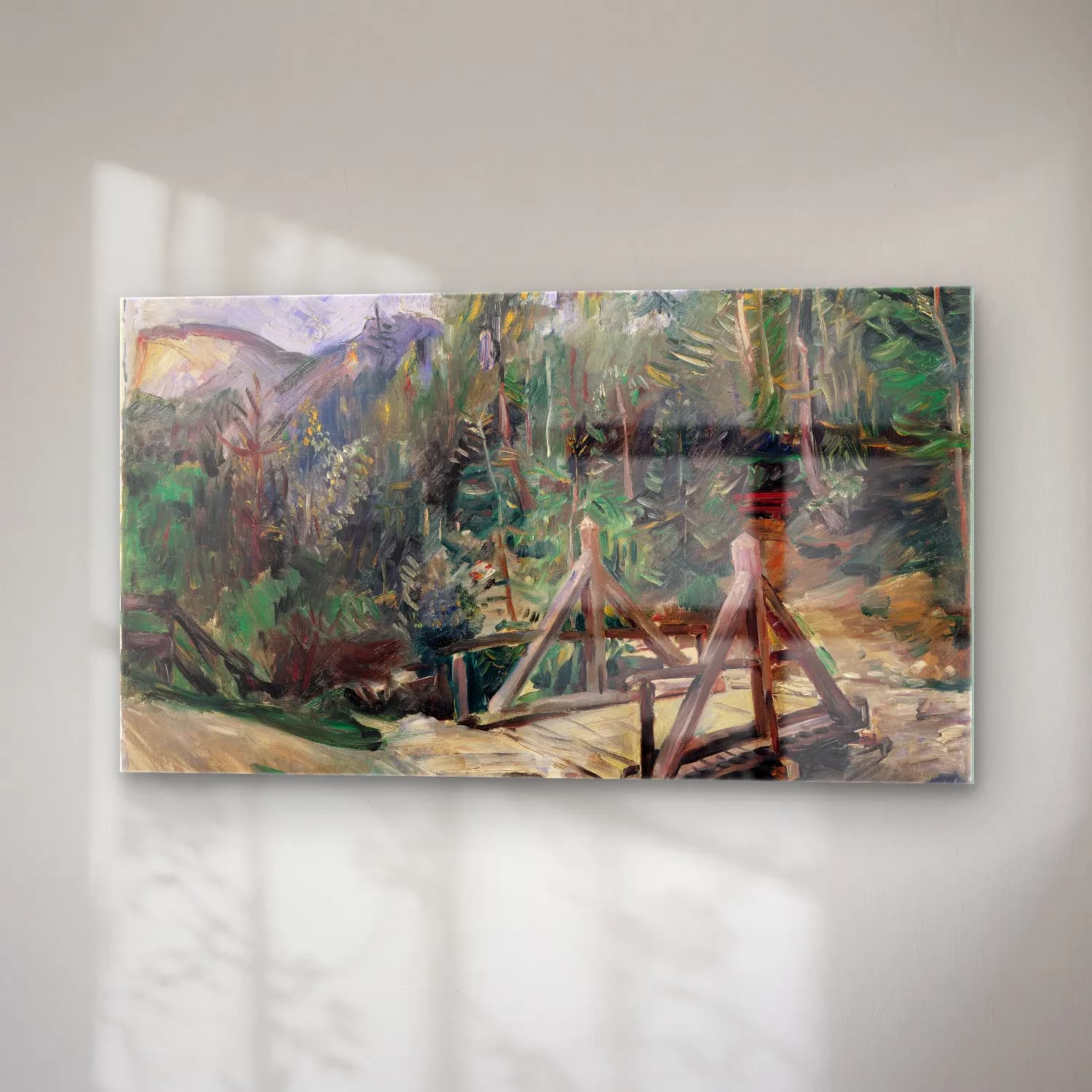 Lovis Corinth – Tiroler Landschaft Mit Brücke cam tablo — sağ açıdan görünüm