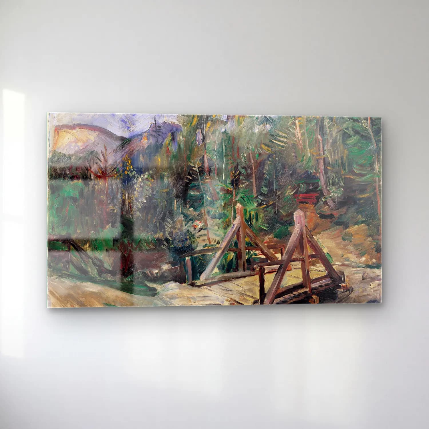 Lovis Corinth – Tiroler Landschaft Mit Brücke cam tablo — sol açıdan görünüm