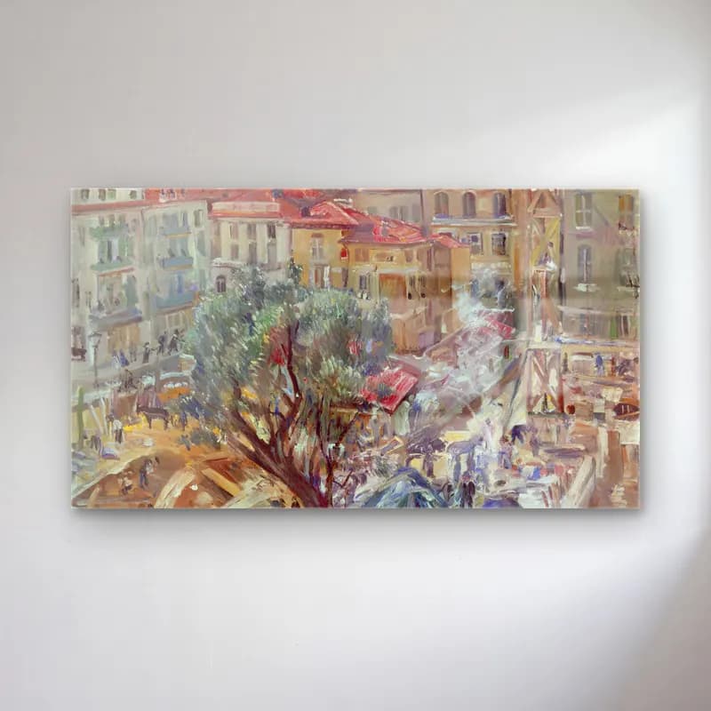 Lovis Corinth – Walchensee in Winter cam tablo — Lovis Corinth – Walchensee in Winter — empresyonist akdeniz sahil kasabası