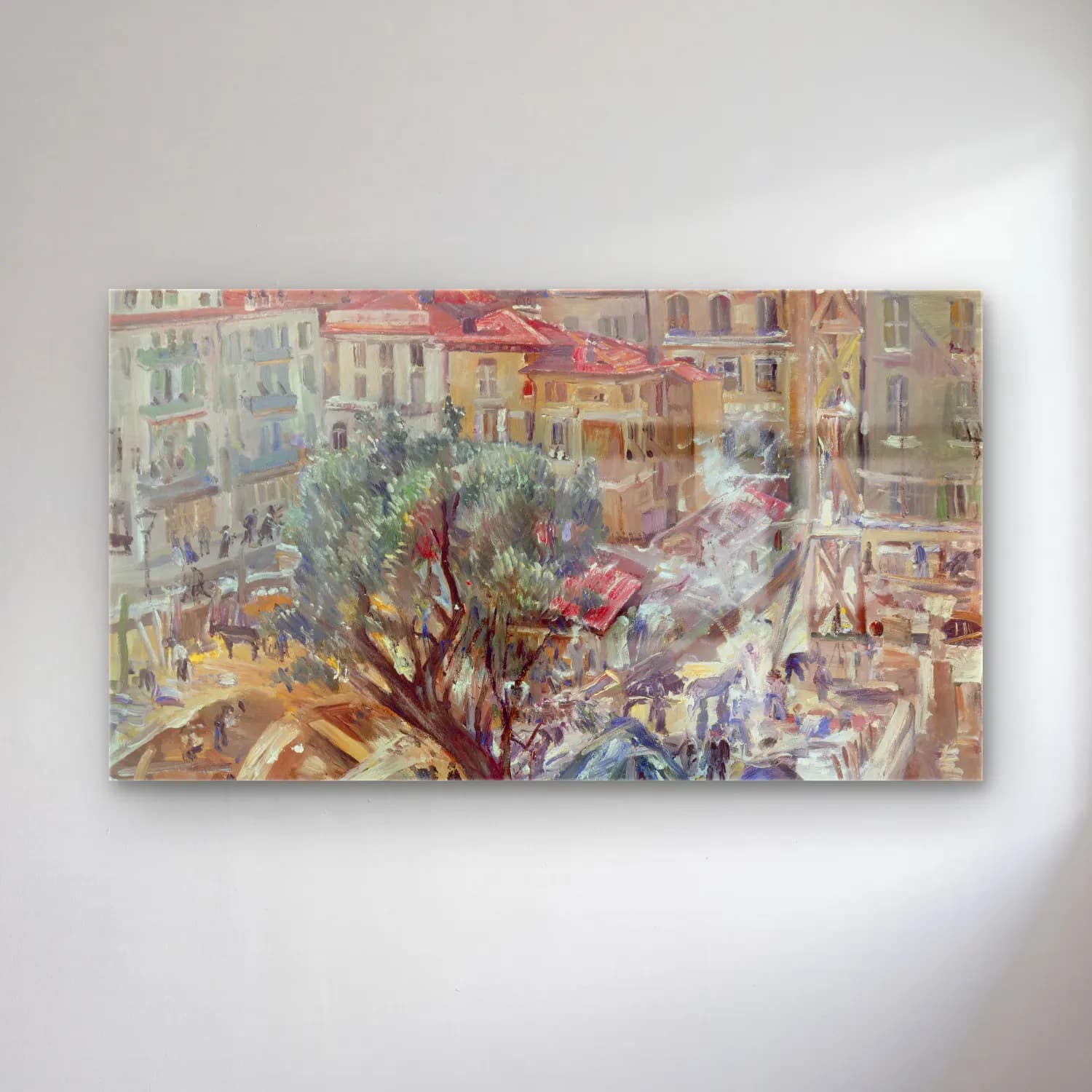 Lovis Corinth – Walchensee in Winter cam tablo — Lovis Corinth – Walchensee in Winter — empresyonist akdeniz sahil kasabası