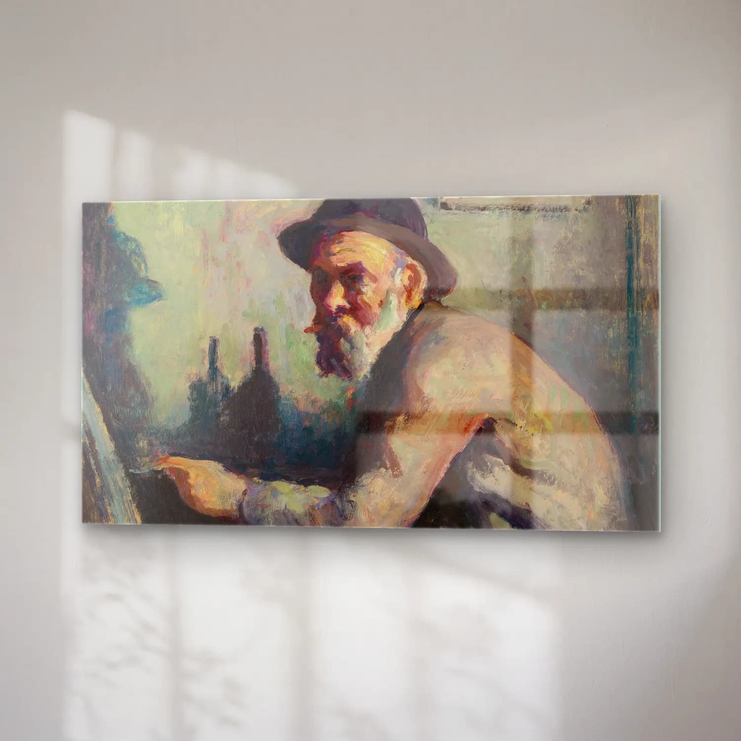 Maximilien Luce – Autoportrait au chevalet cam tablo — sağ açıdan görünüm