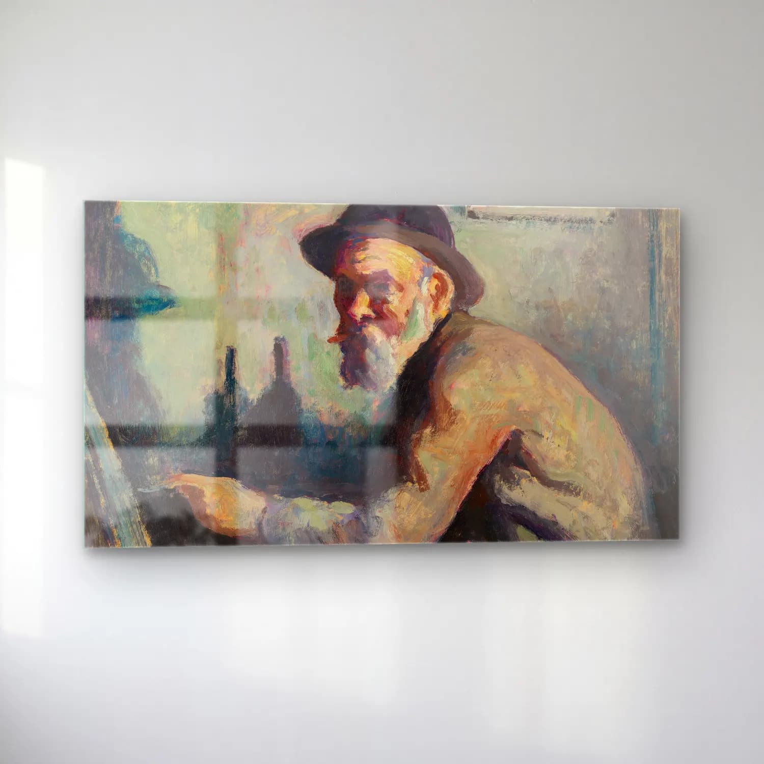 Maximilien Luce – Autoportrait au chevalet cam tablo — sol açıdan görünüm