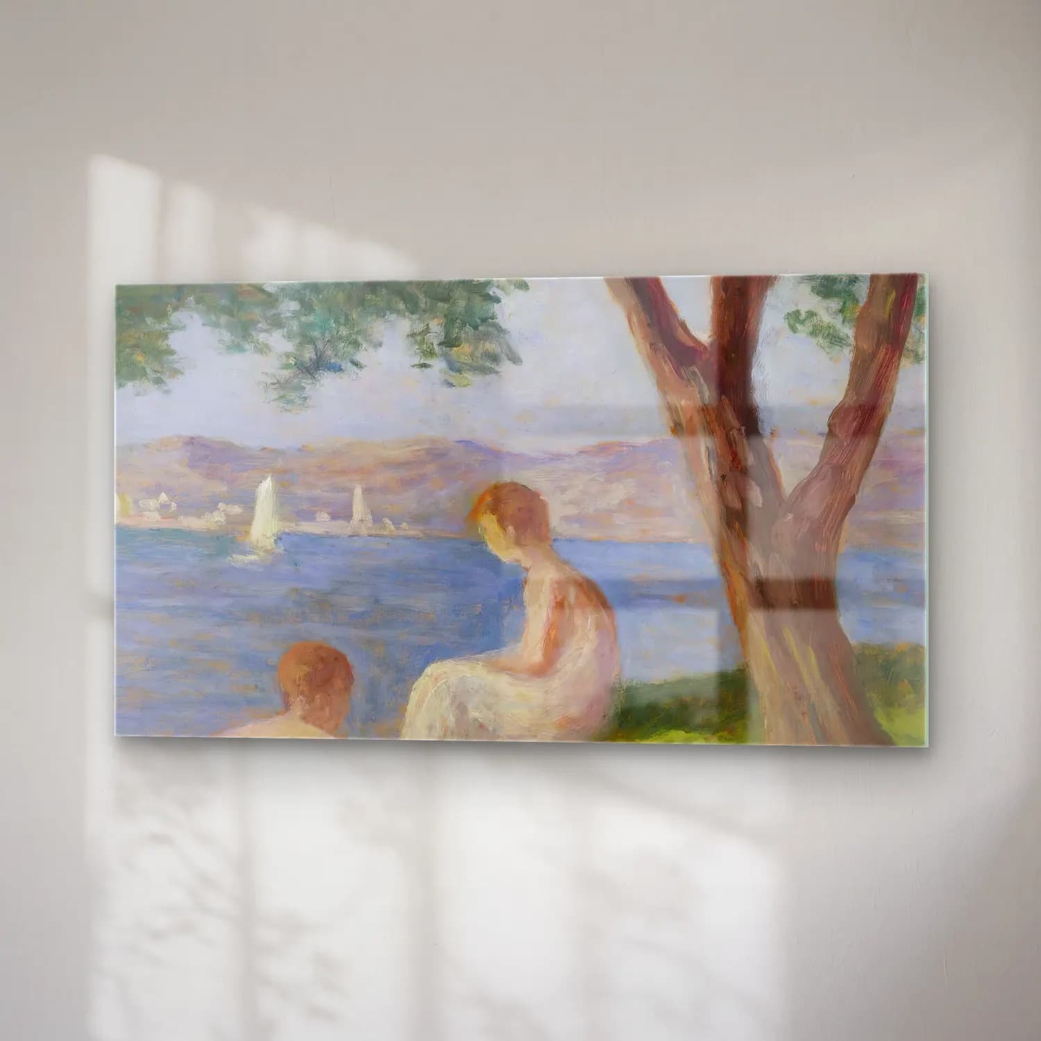 Maximilien Luce – Baigneurs À St. Tropez cam tablo — sağ açıdan görünüm