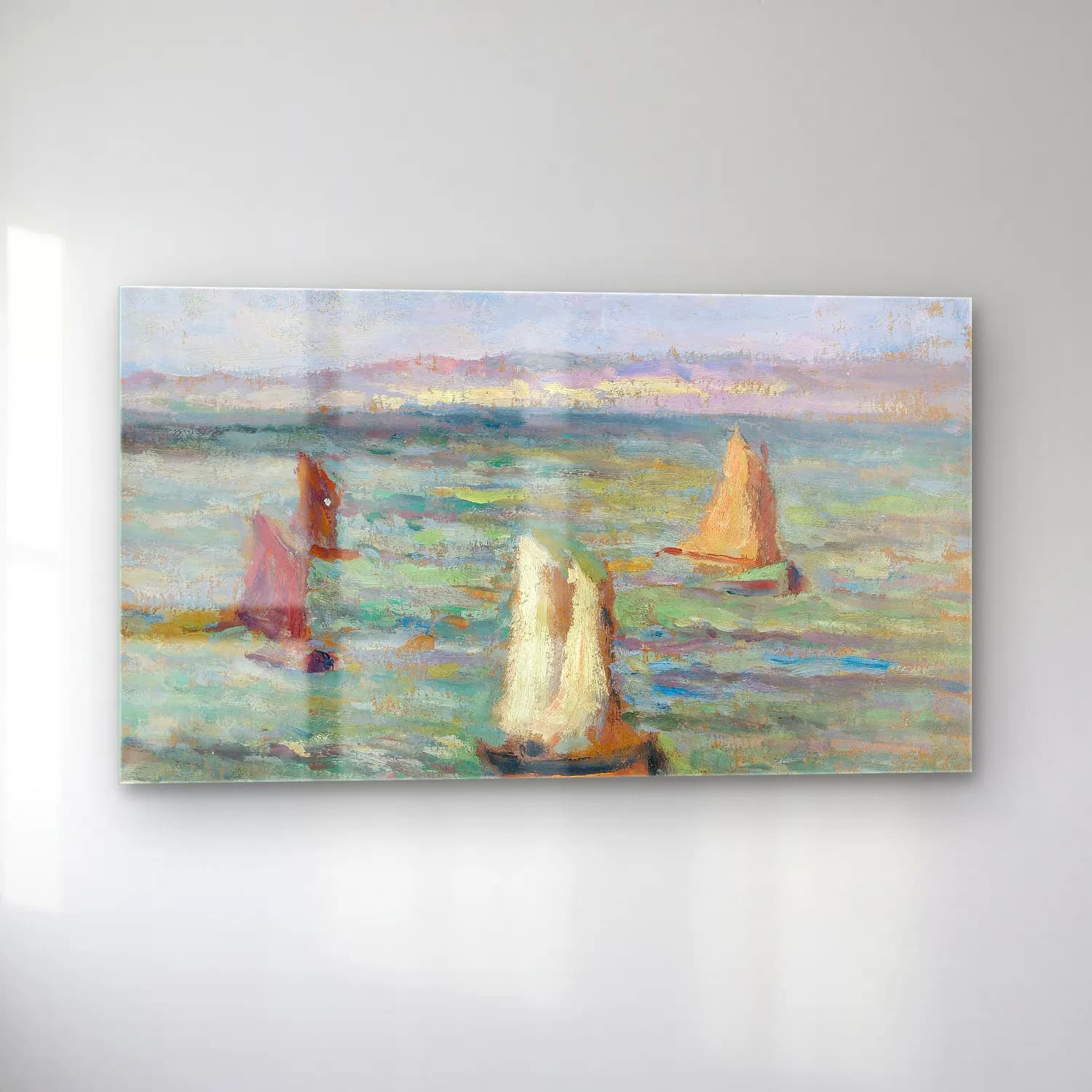 Maximilien Luce – Bateaux aux environs d’Honfleur cam tablo — sol açıdan görünüm