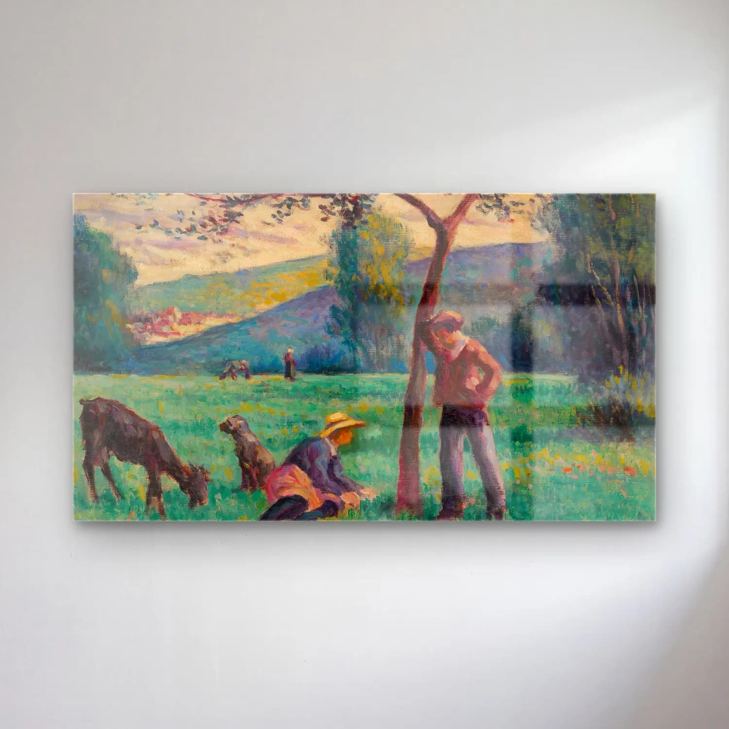 Maximilien Luce – Bessy-cur-Cure, paysage au pommier cam tablo — Maximilien Luce – Bessy-cur-Cure, paysage au pommier — empresyonist yalnız ağaç