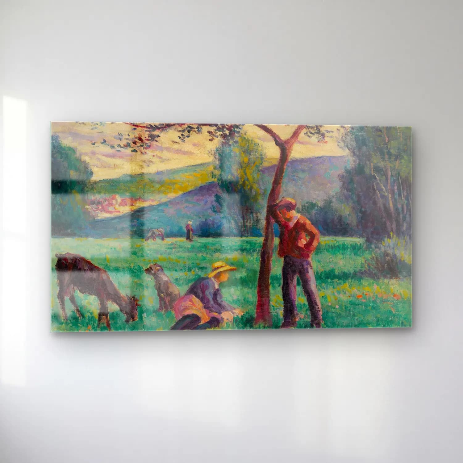 Maximilien Luce – Bessy-cur-Cure, paysage au pommier cam tablo — sol açıdan görünüm