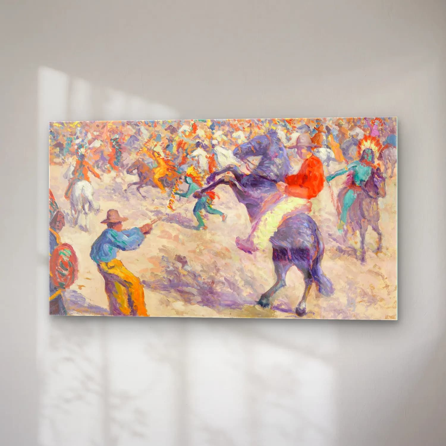 Maximilien Luce – Buffalo Bill, le lasso cam tablo — sağ açıdan görünüm