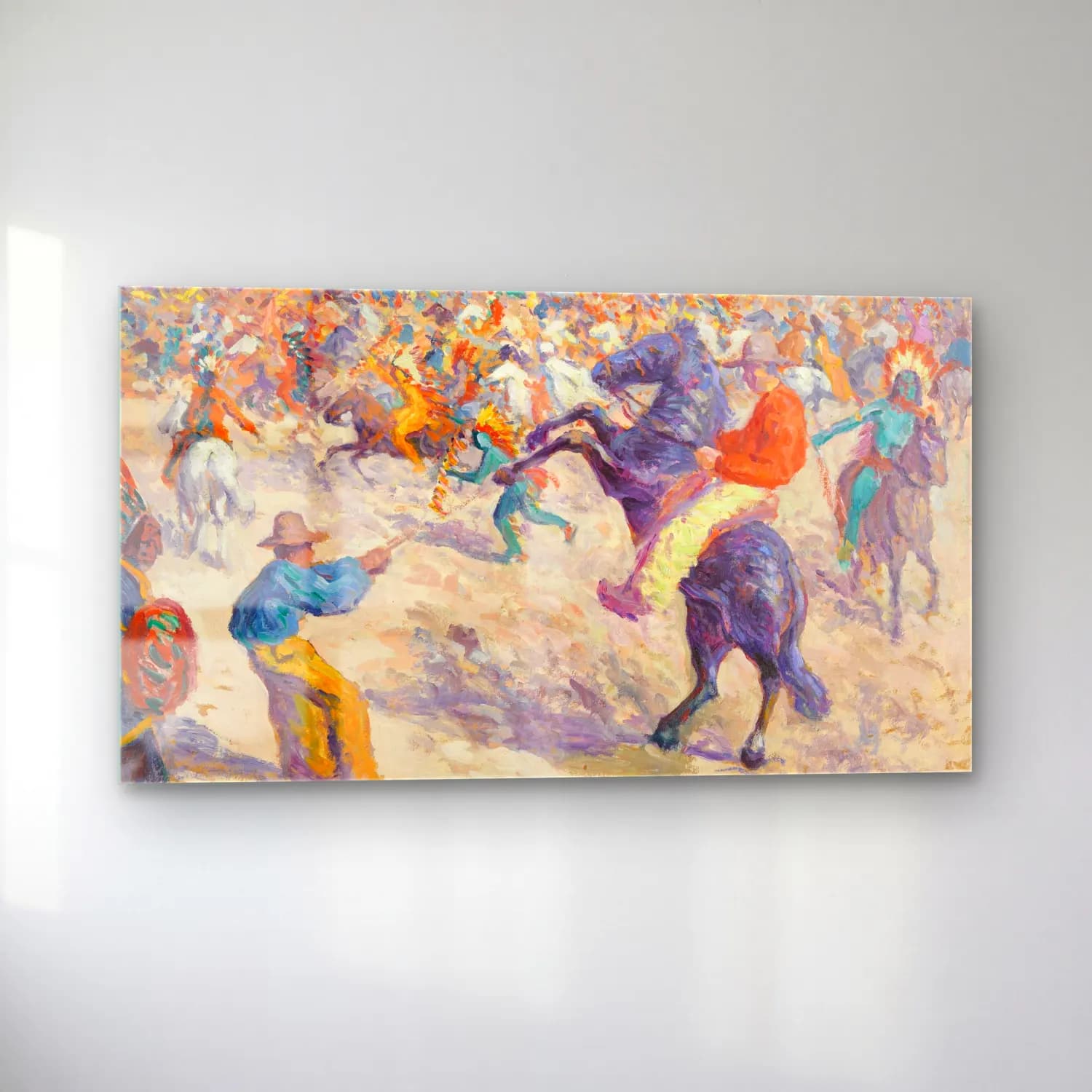 Maximilien Luce – Buffalo Bill, le lasso cam tablo — sol açıdan görünüm