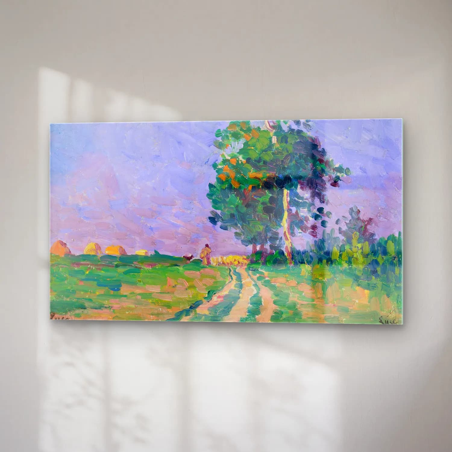 Maximilien Luce – Gardien Et Son Troupeau Sur Le Chemin Aux Environs De… cam tablo — sağ açıdan görünüm
