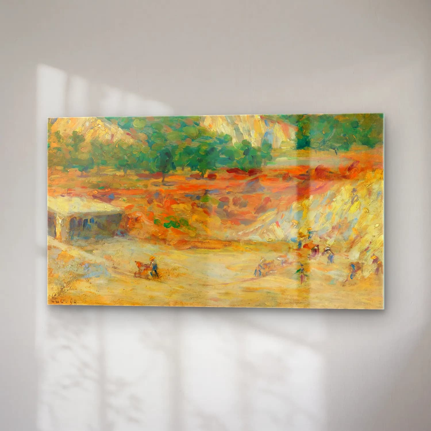 Maximilien Luce – La Carrière cam tablo — sağ açıdan görünüm