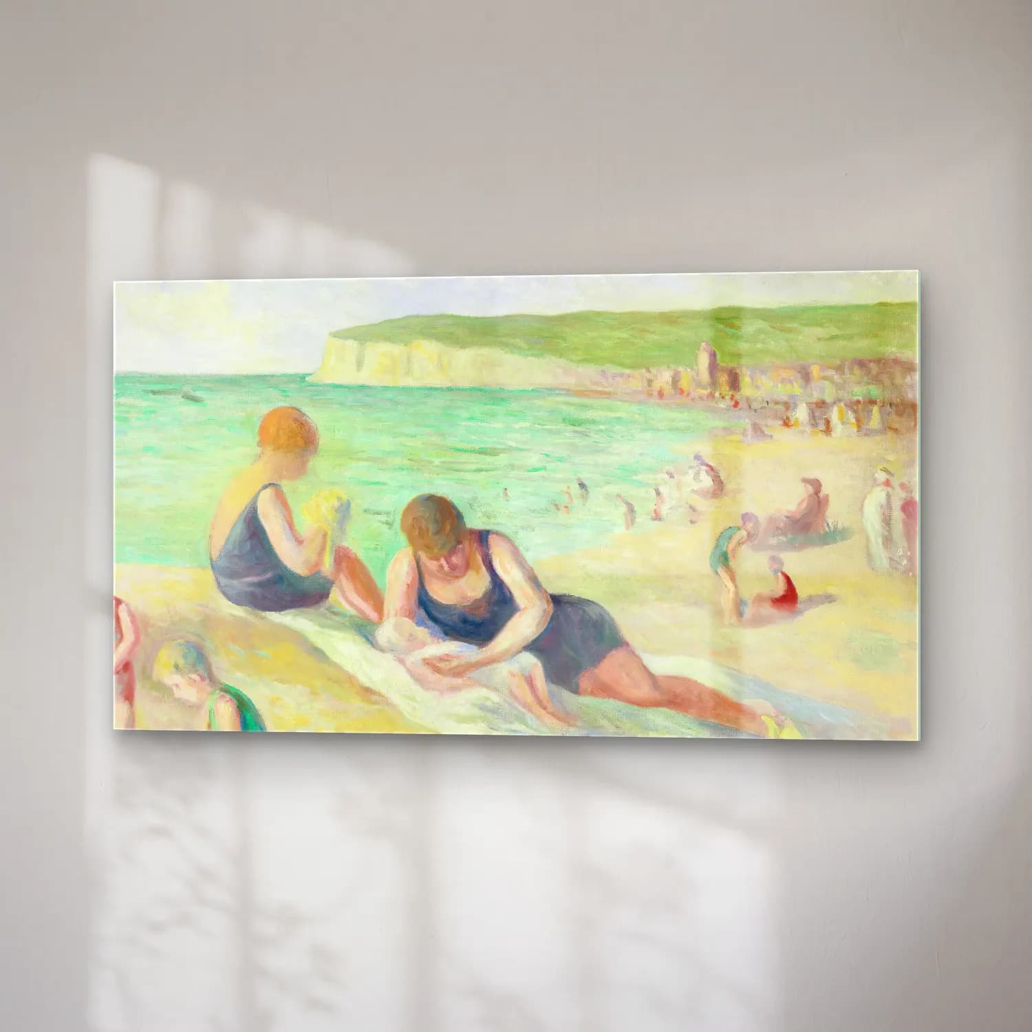 Maximilien Luce – La Plage De Mers-Les-Bains cam tablo — sağ açıdan görünüm